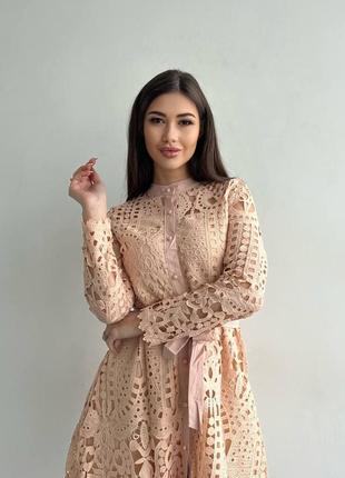 Платье с гипюром 3