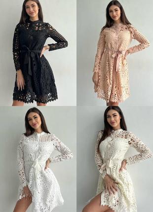 Платье с гипюром 2