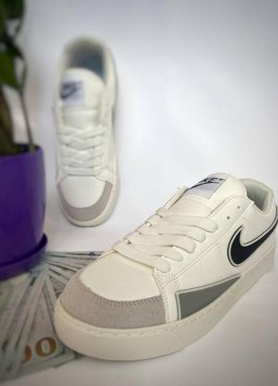 Nike blazer low white3 фото