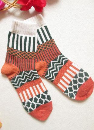 Классные вязаные теплые носки в орнамент envy us англия 💜❄️💜2 фото