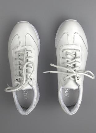 Белоснежные кроссовки кожаные сникерсы легкая женская обувь повседневная cosmo shoes dolga y white9 фото