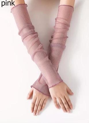 Довгі рукави з люриксом рожевий  (0045)3 фото