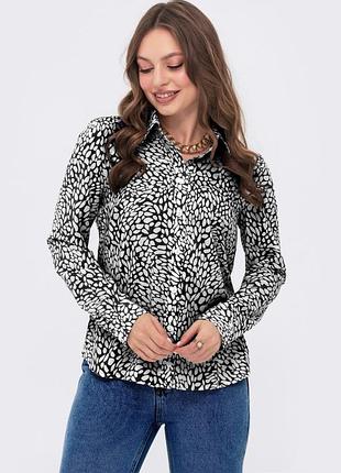 Повсякденна сіра сорочка із софту з принтом