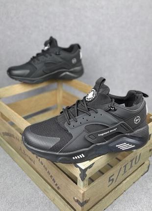 Чоловічі літні кросівки nike huarache чорні модні кросівки найк хуарачі чудової якості2 фото