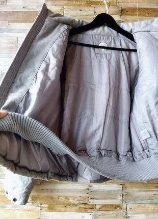 Шикарная. мега стильная куртка/пуховик/пуфер. сукно. цвет светло-серый9 фото