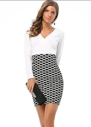 Волшебное женское комбинированное платье