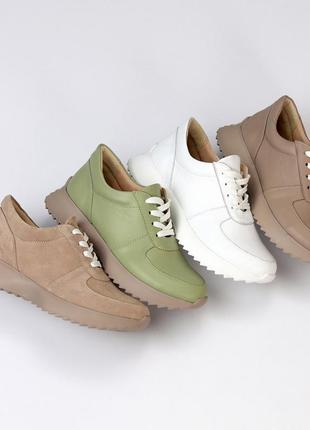 Стильные кроссовки натуральная кожа замша2 фото