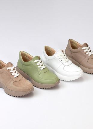 Стильные кроссовки натуральная кожа замша3 фото