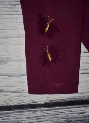 9 - 12 місяців модні яскраві фірмові легінси лосини дівчинці з метеликами4 фото