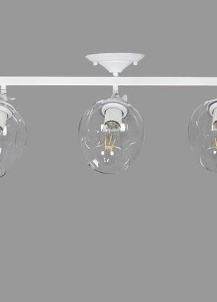 Белая потолочная люстра на 3 лампы molecule (56-xpr0231f-3 wh+cl)