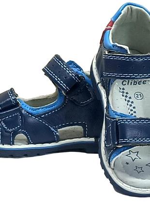 Шкіряні ортопедичні босоніжки сандалії літнє взуття для хлопчика клібі 160 р.212 фото