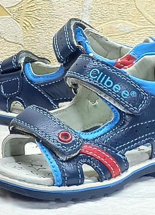 Шкіряні ортопедичні босоніжки сандалії літнє взуття для хлопчика клібі 160 р.214 фото