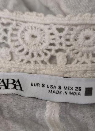 Zara блуза у вінтажному стилі мереживо рюші з нових колекцій/7736/9 фото