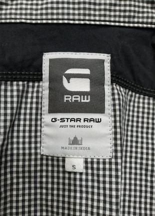 G-star raw мужская рубашка размер s черно белая в клетку7 фото