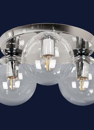 Люстра стельова 756xpr150f-3 cr+cl (290)