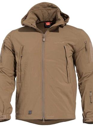 Курта софтшелл softshell з мембраною stormtex, тактична флісова pentagon artaxes soft-shell jacket тепла військова койот xs, m, l, xl, xxl