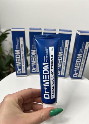 Зволожуючий крем-гель для обличчя dr+medm facial aqua moisturizer для чутливої ​​шкіри зневодненої, 50 г