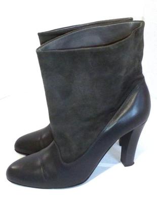 👢 стильные кожаные демисезонные ботинки на каблуке от бренда whyred, р.40 код b40172 фото