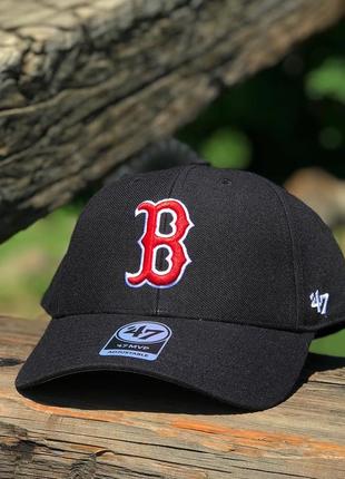 Оригинальная черная кепка 47 brand mlb boston red sox
