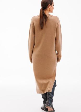 Вязаное платье oversize с разрезом сбоку 42-48 р.💎🀄🏹9 фото