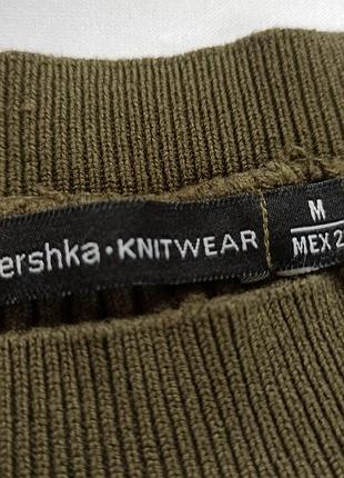 Зелений топ bershka в рубчик3 фото