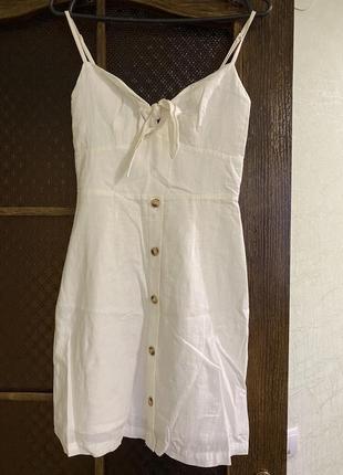 Льняное летнее платье, сарафан