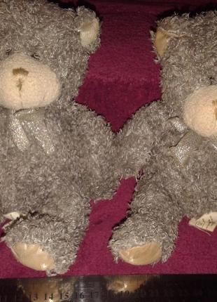 Брендовый мишка тедди беар серый плюшевый