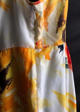 Легкое летнее шелковое платье по колено миди 100% шелк, xl6 фото