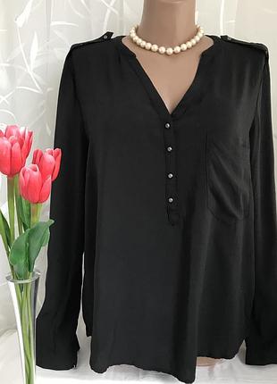 Стильна 🌺👑🌺 віскозна чорна блузка сорочка jennyfer.