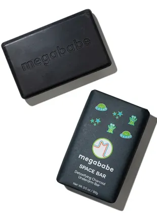 Megababe space bar detoxifying charcoal underarm bar мыло для подмышек, 36 гр.