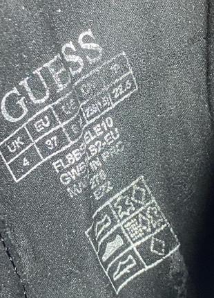 Жіночі ботильйони guess на високих підборах-амфібії, чорні шкіра6 фото