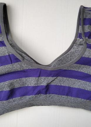 Топ greenice безшовний маєчкою на чашках фіолетовий з сірим xl\xxl 3775