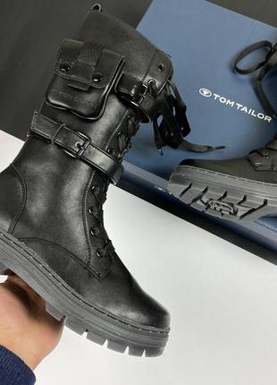 Ботинки tom tailor damen halblange stiefel original кожа новые