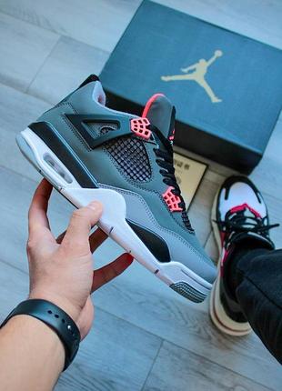 Кроссовки nike air jordan 4 infrared grey