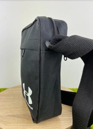 Мужская сумка under armour материал - ткань оксфорд цвет - черный7 фото