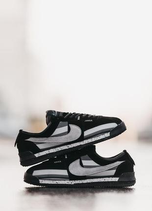 Мужские кроссовки nike cortez x union l.a black grey 40-41-43-45