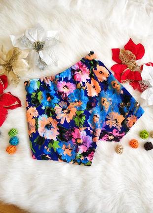 Шорти-юбка new look з яскравим квітковим принтом1 фото