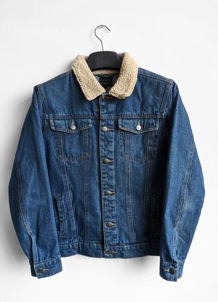 Шерпа джинсова куртка джинсовка
