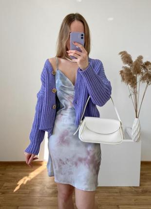 Шовкова сукня комбінація довжини міні8 фото
