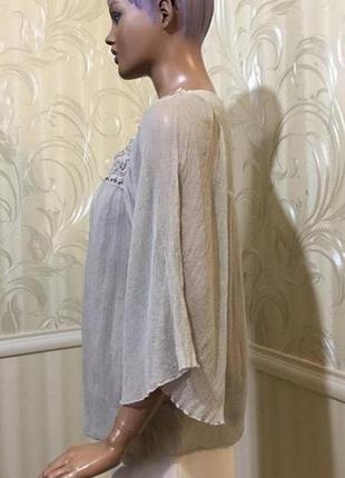 Воздушная блуза - 100% шелк, laklook (франция), размер s3 фото