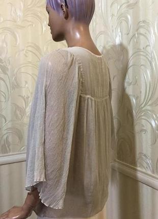 Воздушная блуза - 100% шелк, laklook (франция), размер s4 фото