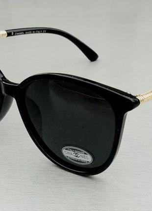 Chanel жіночі сонцезахисні окуляри чорні поляризированые2 фото