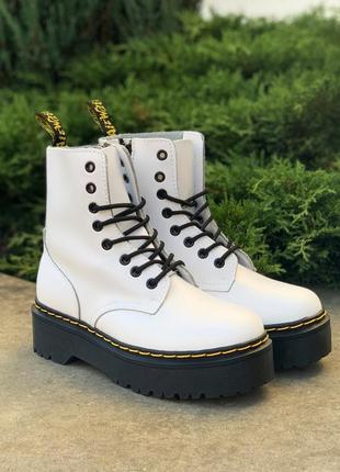 Чоботи весняні🌷 мартінси на платформі dr. martens jadon white