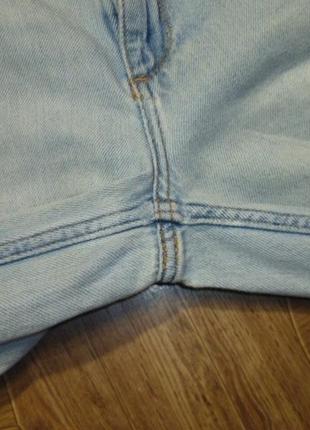 Фірмові рвані джинси світлі блакитні мом бойфренд весна-літо, не тягнуться7 фото