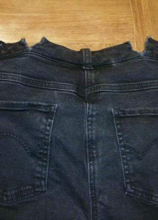 Фирменные джинсы джеггинсы скинни узкие хорошо тянутся черные4 фото