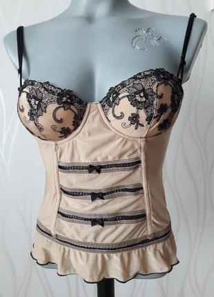 Утонченный и романтичный женский комплект майка - корсет и плавочки.  lormar