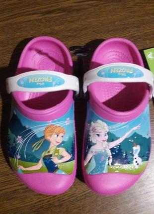 Кроксы crocs frozen размер j2, 33-34