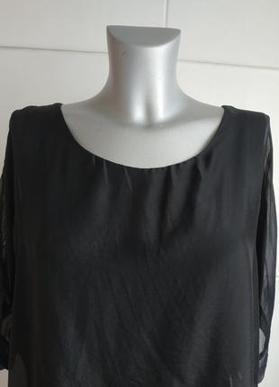 Оригинальная шелковая блуза производство италия с асимметричным низом3 фото