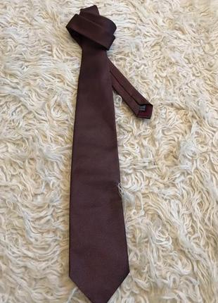 Шовковий галстук кольору марсала manhatan club n.y.c.
