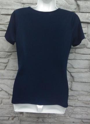 Краивая блуза-обманка темно-синего цвета 2в17 фото